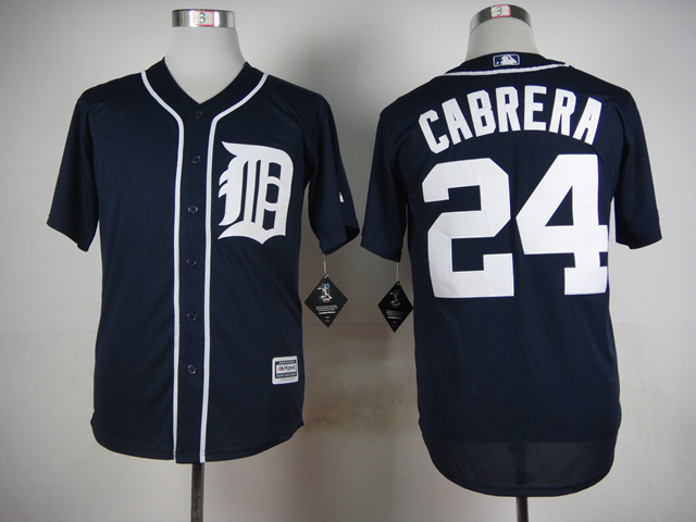 Men Detroit Tigers 24 Cabrera Blue MLB Jerseys